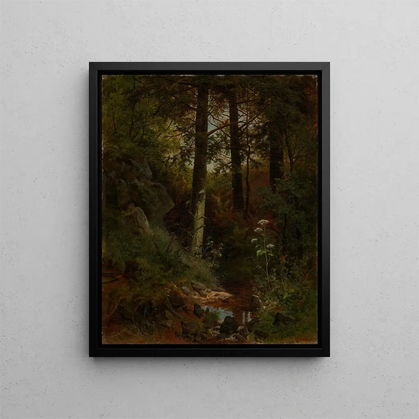 Forest Service Painting - Eduard Leonhardi — framed artwork on a wall