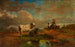 Landschap met een herder en vee - Eduard Michel Ferdinand Hamman — weergave van het kunstwerk