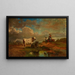 Landschap met een herder en vee - Eduard Michel Ferdinand Hamman — ingelijst kunstwerk aan de muur