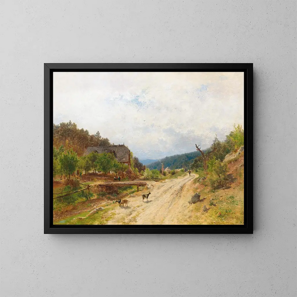 Motif d'Emmerberg - Eduard Peithner von Lichtenfels — framed artwork on a wall