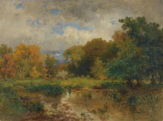 Eduard Peithner von Lichtenfels - River Landscape Near Lundenburg.webp