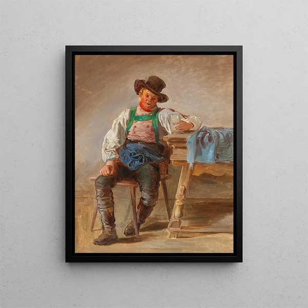 A Good Drop - Eduard Ritter — framed artwork on a wall