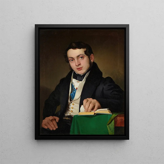 Eduard Ritter - Sitzender junger Mann in schwarzem Rock.webp