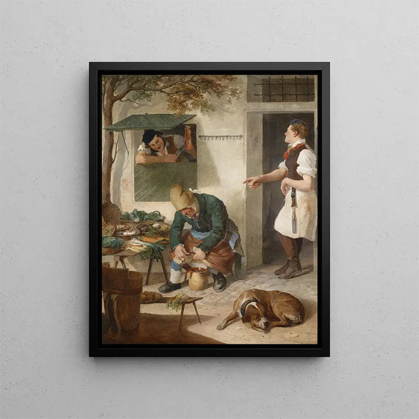 with damages - Eduard Ritter — framed artwork on a wall