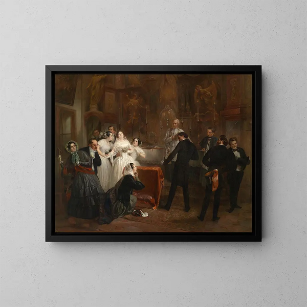 La fiancée délaissée - Eduard Swoboda — framed artwork on a wall