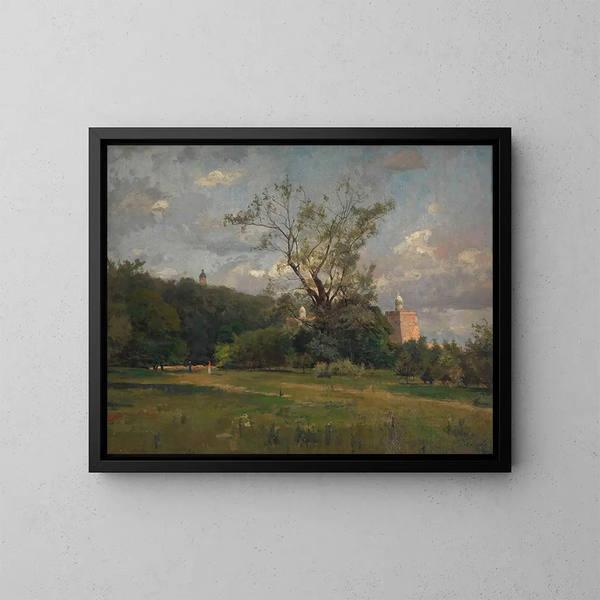 Praterpartie - Eduard Zetsche — framed artwork on a wall