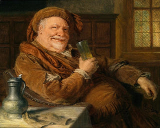 Eduard von Grtzner - Falstaff mit Zinnkanne und Weinglas.webp
