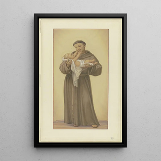 Eduard von Steinle - Der Heilige Antonius von Padua mit dem Jesuskind auf dem Arm 1862.webp