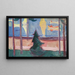 Strandlandschap met bomen en boten - Edvard Munch — ingelijst kunstwerk aan de muur