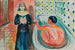 Marat in bad en Charlotte Corday - Edvard Munch — weergave van het kunstwerk