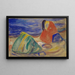 Melancholie, vrouw huilend op het strand - Edvard Munch — ingelijst kunstwerk aan de muur