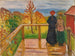 op de veranda - Edvard Munch — weergave van het kunstwerk