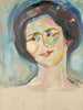 Portret van het model - Edvard Munch — weergave van het kunstwerk