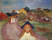 Route à Aasgaardstrand - Edvard Munch — weergave van het kunstwerk