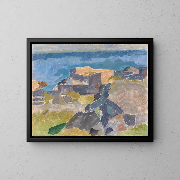Landscape of Christians - Edvard Weie — framed artwork on a wall