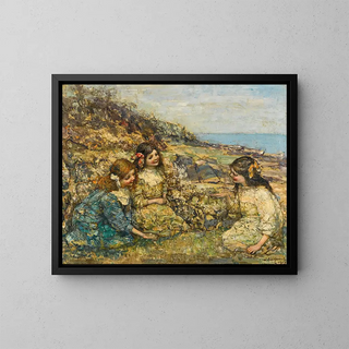 Edward Atkinson Hornel - Blowing The Dandelion.webp