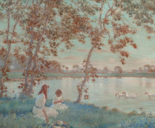 Zomerdagen - Edward Dufner — weergave van het kunstwerk