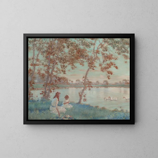 Zomerdagen - Edward Dufner — ingelijst kunstwerk aan de muur