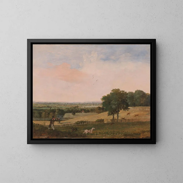 Shooting at the partridge - Edward Duncan — framed artwork on a wall