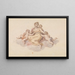 Moeder en kinderen zittend op een wolk - Edward Francis Burney — ingelijst kunstwerk aan de muur
