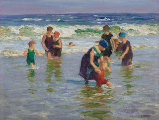 Baigneurs - Edward Henry Potthast — weergave van het kunstwerk