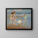 van Kinderen die in de golven spelen - Edward Henry Potthast — ingelijst kunstwerk aan de muur
