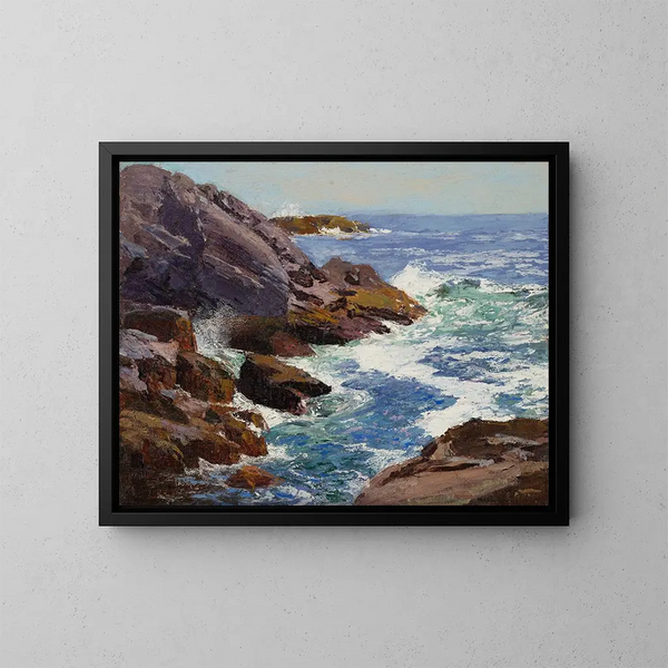 Crique des homards - Edward Henry Potthast — framed artwork on a wall