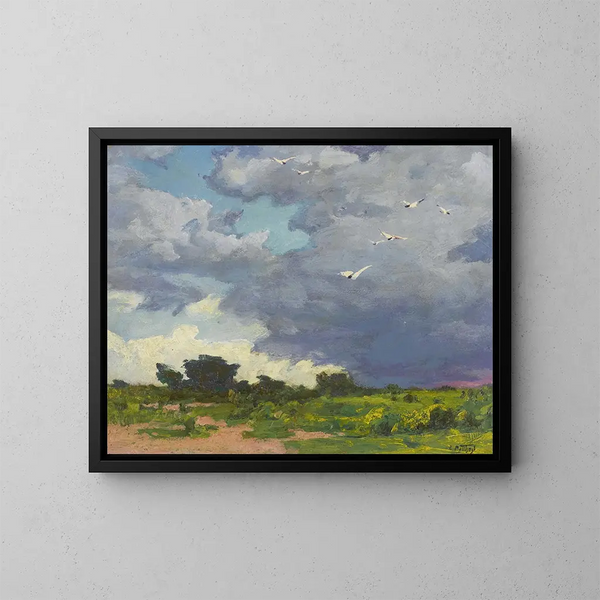 Sudden Sky - Edward Henry Potthast — framed artwork on a wall