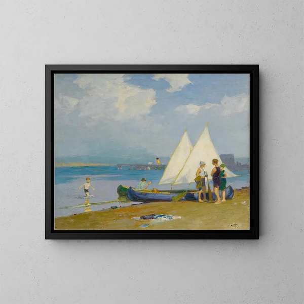 La Conférence - Edward Henry Potthast — framed artwork on a wall