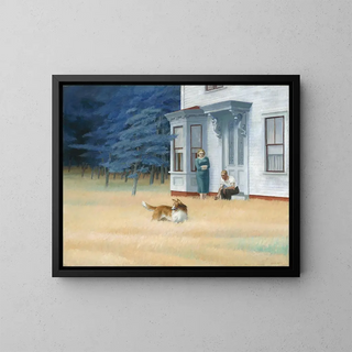 Avond in Cape Cod - Edward Hopper — ingelijst kunstwerk aan de muur