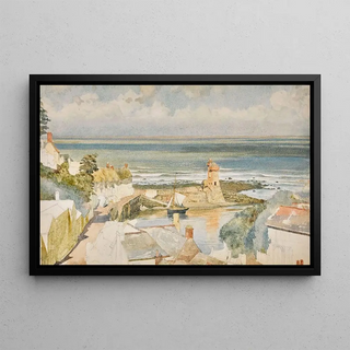 Edward John Poynter - Lynmouth Harbour Devon.webp