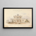 Ontwerp voor een Atheense villa, gevelaanzicht - Edward Jones — ingelijst kunstwerk aan de muur