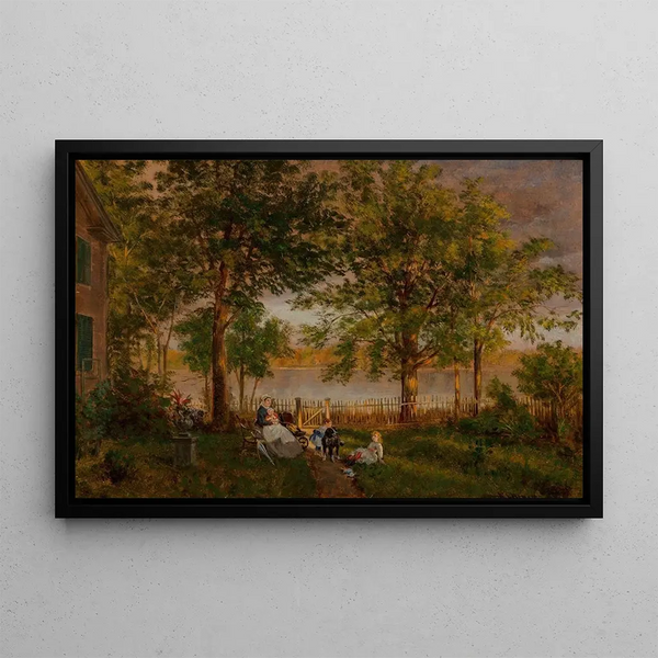 Farm - Edward Lamson Henry — framed artwork on a wall