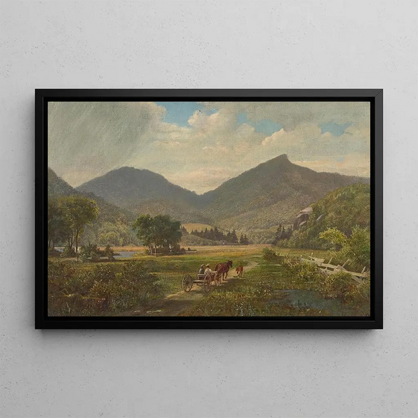 Mountain Carriage Painting at Saugerties - Edward Lamson Henry — framed artwork on a wall