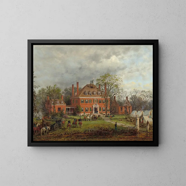 La vieille maison de Westover - Edward Lamson Henry — framed artwork on a wall