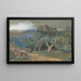 van een ver uitzicht op Corfu vanaf Viros - Edward Lear — ingelijst kunstwerk aan de muur