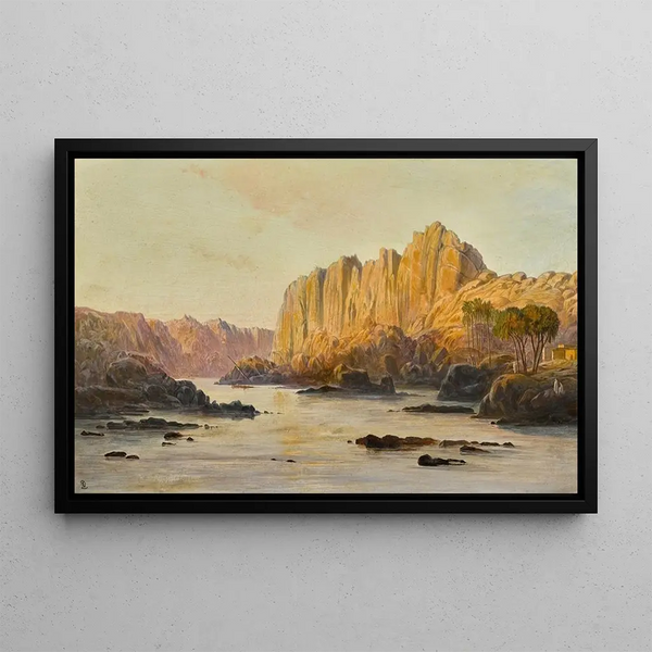Bab el Kalabshe sur le Nil - Edward Lear — framed artwork on a wall