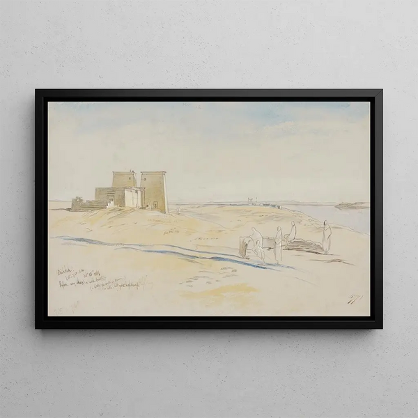 Dakkeh - Edward Lear — ingelijst kunstwerk aan de muur