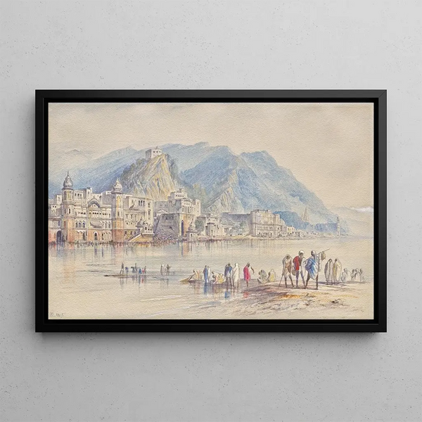 Hardwar Inde - Edward Lear — framed artwork on a wall