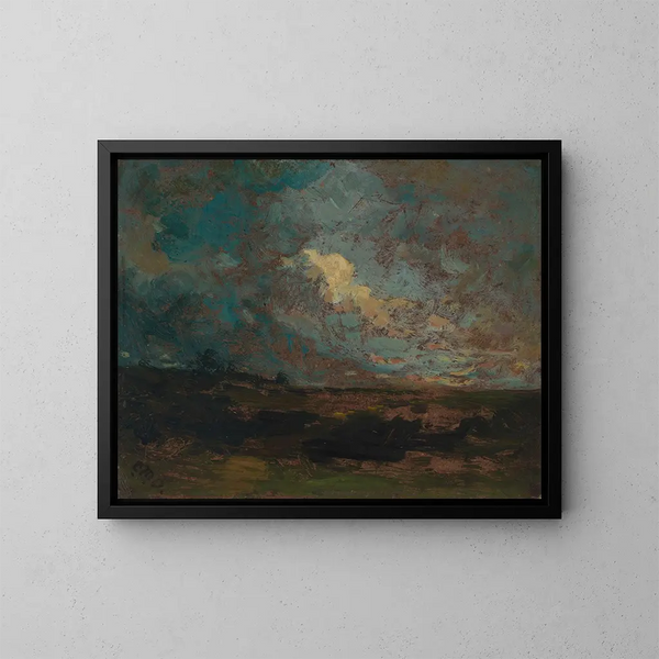 Na het douchen - Edward Mitchell Bannister — ingelijst kunstwerk aan de muur