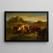 herders met koeien - Edward Mitchell Bannister — ingelijst kunstwerk aan de muur