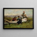Personen bij een boot - Edward Mitchell Bannister — ingelijst kunstwerk aan de muur