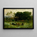 Onbekend zonder titel vijf koeien op een weiland - Edward Mitchell Bannister — ingelijst kunstwerk aan de muur