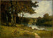 Landschap zonder titel, bomen bij de rivier - Edward Mitchell Bannister — weergave van het kunstwerk