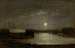 Onbekend schets van een haven bij maanlicht met volle maan en scheepsmasten - Edward Mitchell Bannister — weergave van het kunstwerk