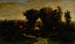 Onbekend vrouw met vee en schapen bij zonsondergang - Edward Mitchell Bannister — weergave van het kunstwerk