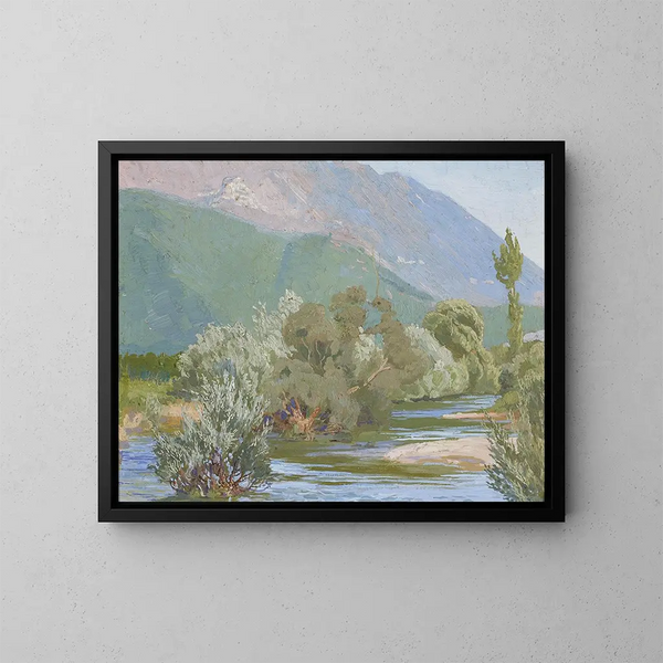 Rivière Aniene - Edward Okuń — ingelijst kunstwerk aan de muur