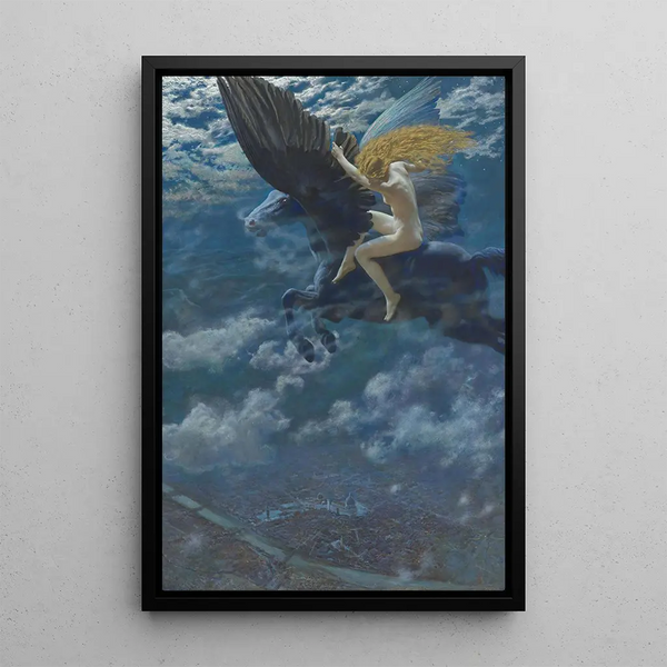 Dream Idyll - Edward Robert Hughes — framed artwork on a wall