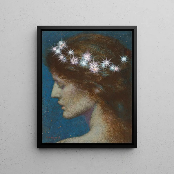 Night Painting - Edward Robert Hughes — framed artwork on a wall
