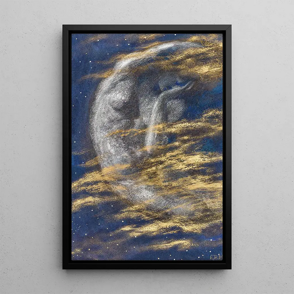 Reproduction of the painting The Tired Moon - Edward Robert Hughes